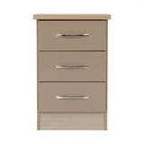 Nevada 3 Drawer Bedside Cabinet - Seconique