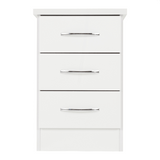 Nevada 3 Drawer Bedside Cabinet - Seconique