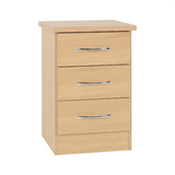 Nevada 3 Drawer Bedside Cabinet - Seconique