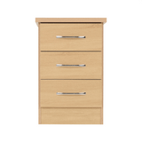 Nevada 3 Drawer Bedside Cabinet - Seconique