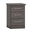 Nevada 3 Drawer Bedside Cabinet - Seconique