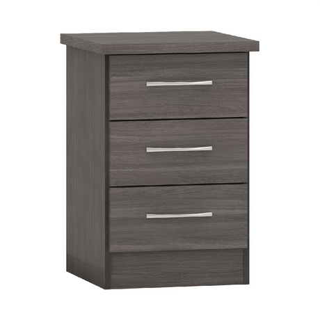 Nevada 3 Drawer Bedside Cabinet - Seconique