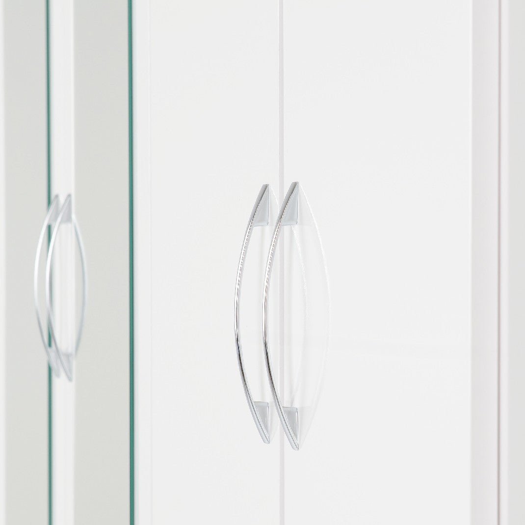 Nevada 4 Door 2 Drawer Mirrored Wardrobe - Seconique