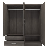 Nevada 4 Door 2 Drawer Mirrored Wardrobe - Seconique