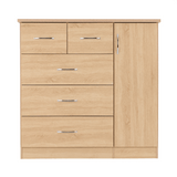 Nevada 5 Drawer Low Wardrobe - Seconique
