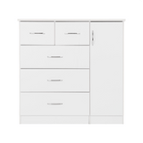 Nevada 5 Drawer Low Wardrobe - Seconique