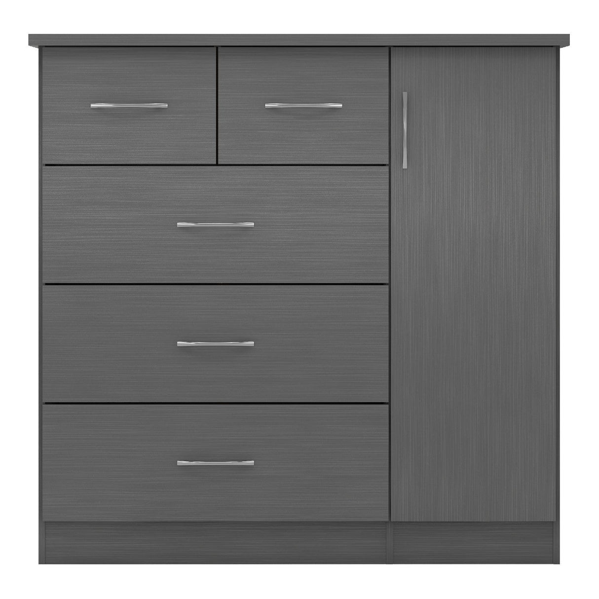 Nevada 5 Drawer Low Wardrobe - Seconique