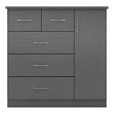 Nevada 5 Drawer Low Wardrobe - Seconique