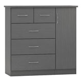 Nevada 5 Drawer Low Wardrobe - Seconique