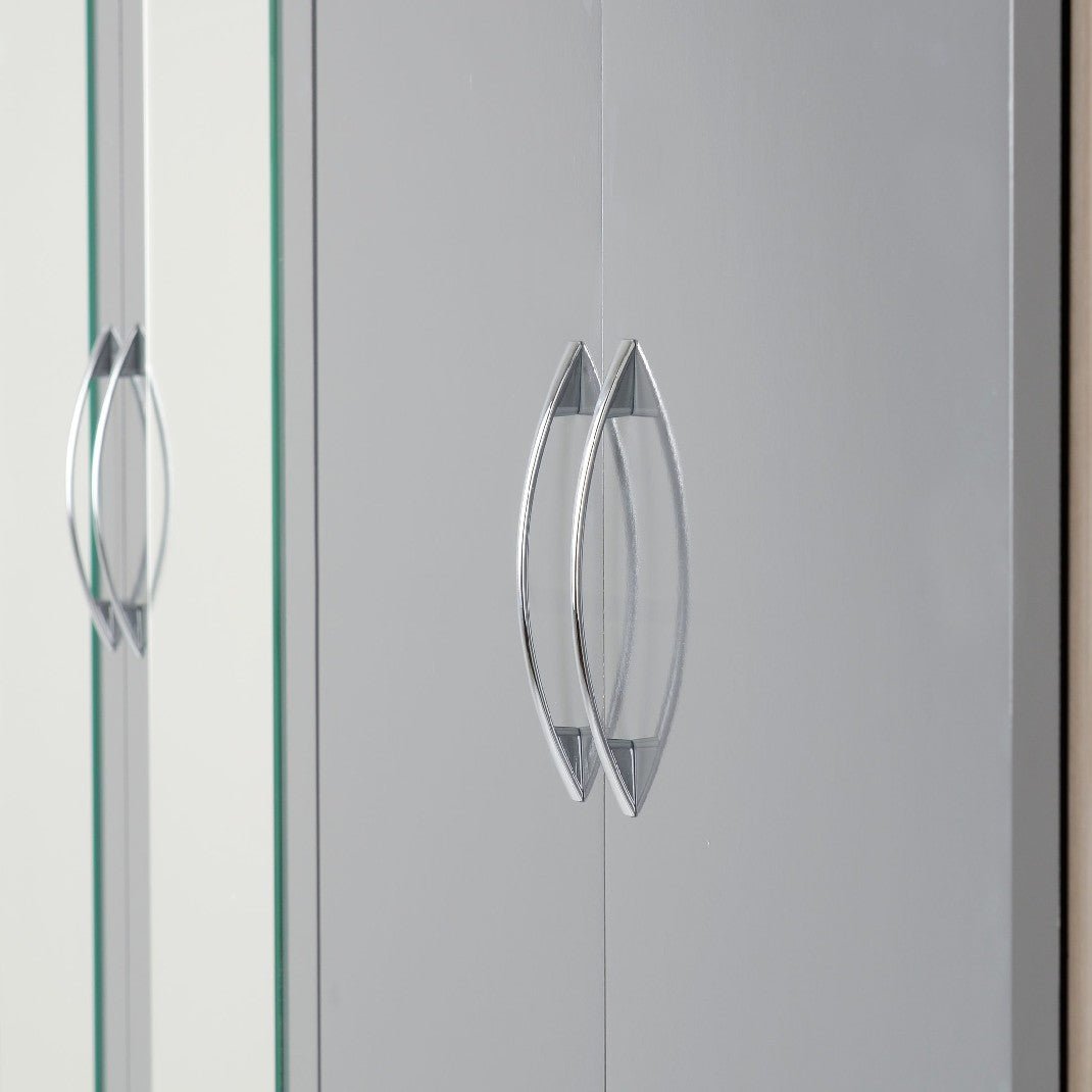 Nevada 6 Door 2 Drawer Mirrored Wardrobe - Seconique