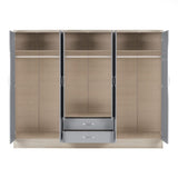 Nevada 6 Door 2 Drawer Mirrored Wardrobe - Seconique
