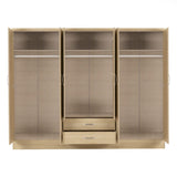 Nevada 6 Door 2 Drawer Mirrored Wardrobe - Seconique