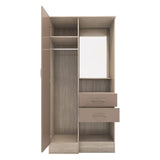 Nevada Gloss 1 Door Vanity Wardrobe - Seconique