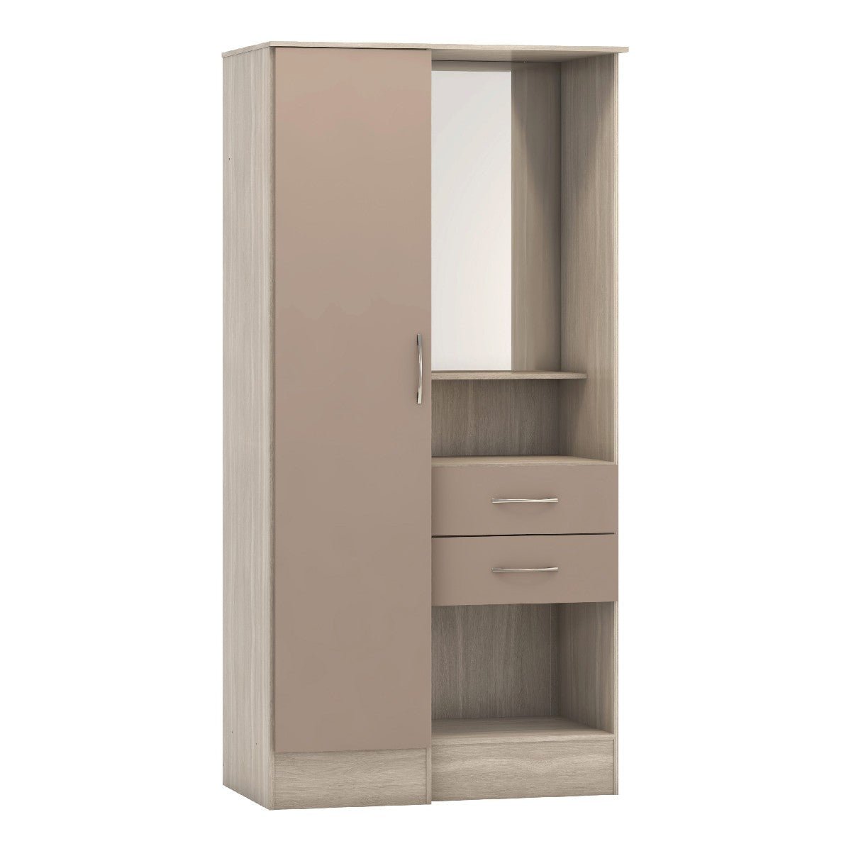 Nevada Gloss 1 Door Vanity Wardrobe - Seconique