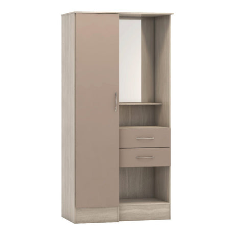 Nevada Gloss 1 Door Vanity Wardrobe - Seconique