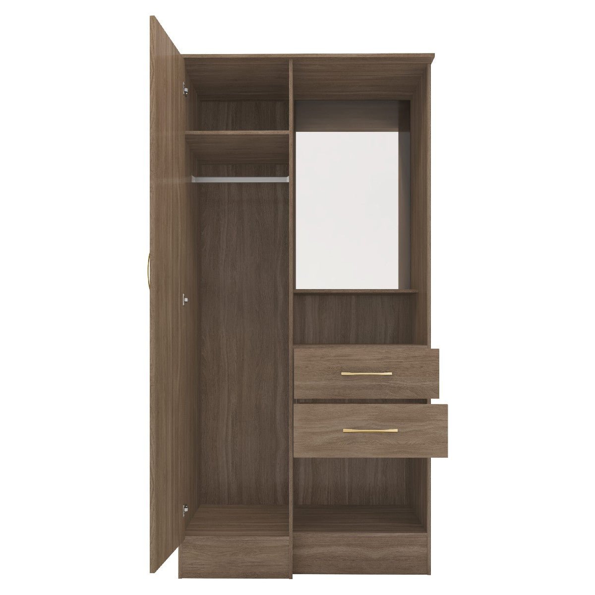 Nevada Gloss 1 Door Vanity Wardrobe - Seconique