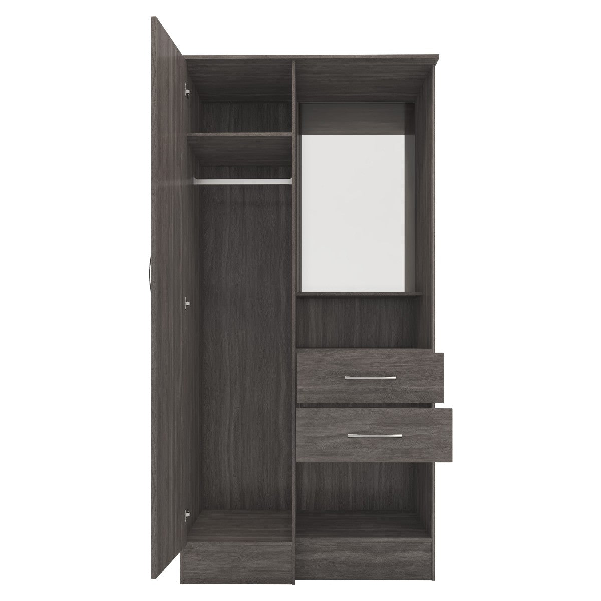 Nevada Gloss 1 Door Vanity Wardrobe - Seconique