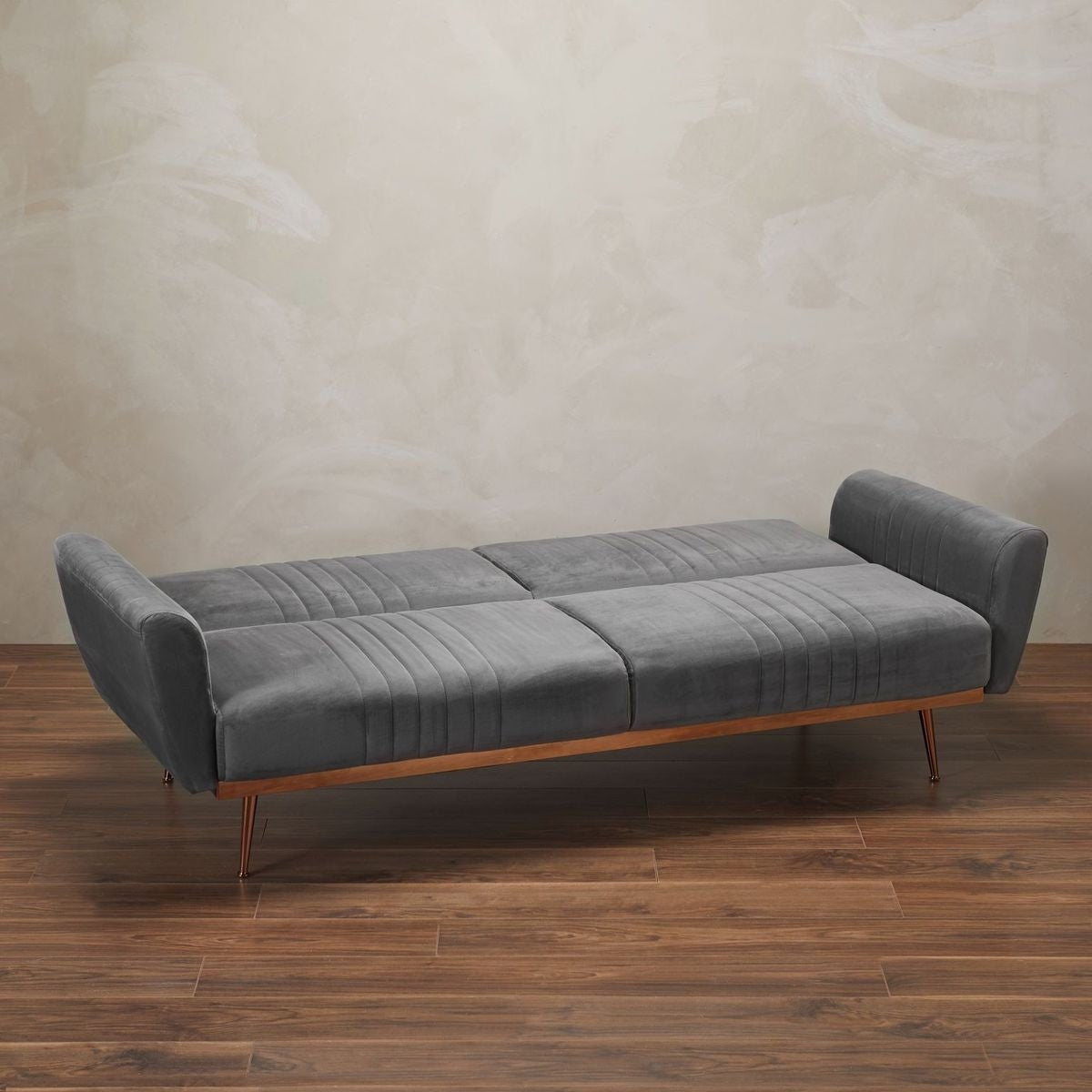 Nico 3 Seater Velvet Fold Down Sofa Bed - LPD
