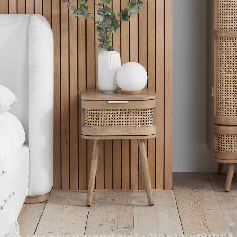 Noah 1 Drawer Bedside Table - Birlea