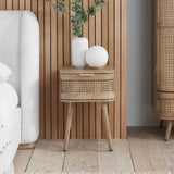 Noah 1 Drawer Bedside Table - Birlea