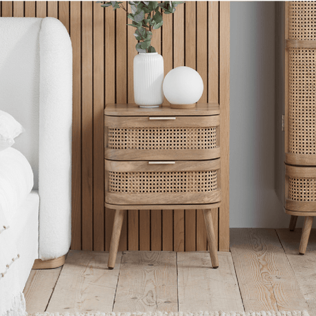 Noah 2 Drawer Bedside Table - Birlea
