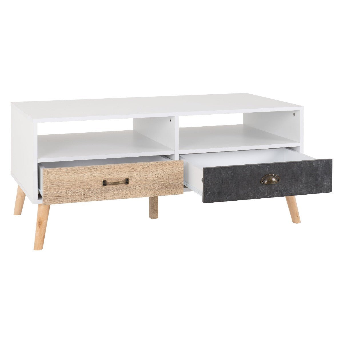 Nordic 2 Drawer Coffee Table - Seconique