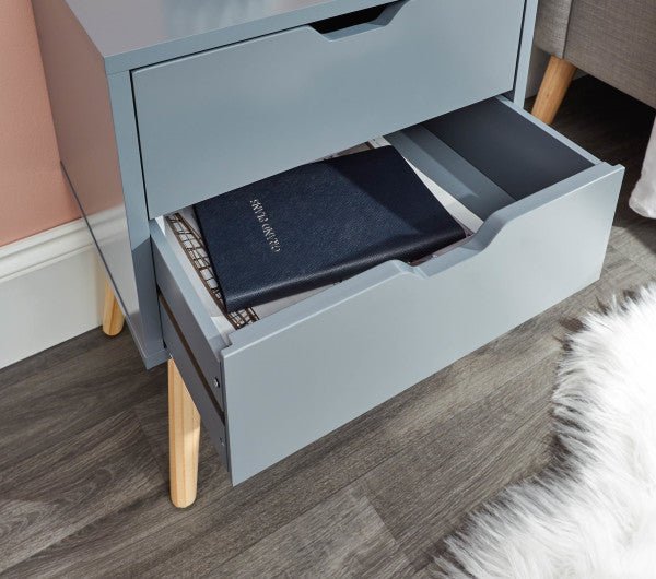 Nyborg Pair of 2 Drawer Bedsides - GFW
