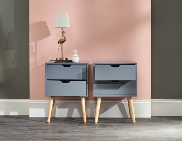 Nyborg Pair of 2 Drawer Bedsides - GFW