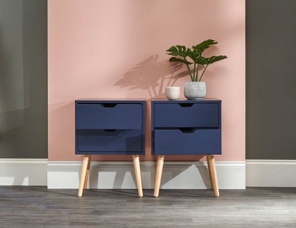 Nyborg Pair of 2 Drawer Bedsides - GFW