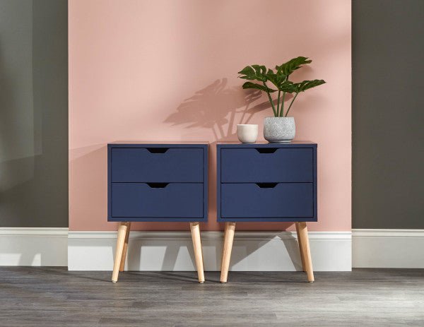 Nyborg Pair of 2 Drawer Bedsides - GFW