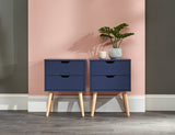 Nyborg Pair of 2 Drawer Bedsides - GFW