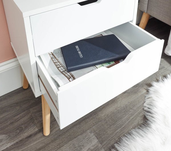 Nyborg Pair of 2 Drawer Bedsides - GFW