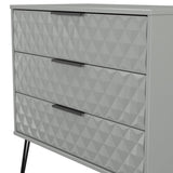 Harlequin 3 Drawer Chest with Black Hairpin Legs