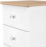 Vienna 5 Drawer Tallboy Drawer Chest with Oak Top