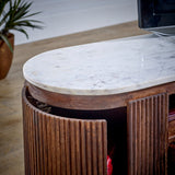 Opal Mango Wood TV Unit with 3 Drawers - Indian Hub