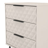 Harlequin 3 Drawer Midi Chest with Black Hairpin Legs