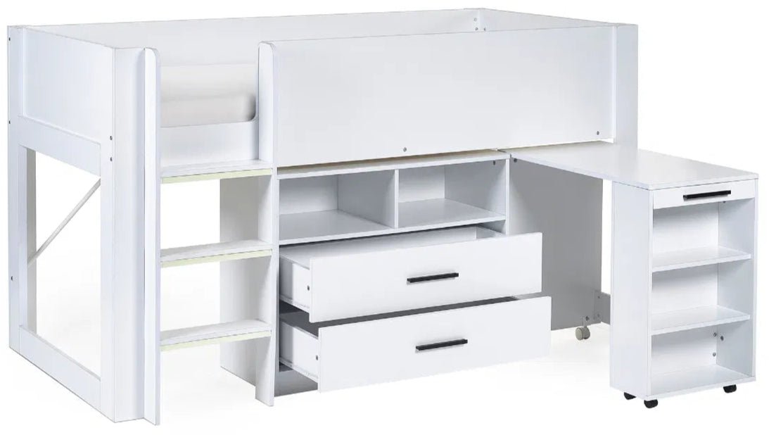 Otis 3ft Single Mid Sleeper with 2 Drawers - Julian Bowen