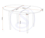 Oxford Extending Dining Table Set with 4 Chairs - Seconique