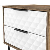 Harlequin 2 Drawer Midi Chest with Black Hairpin Legs