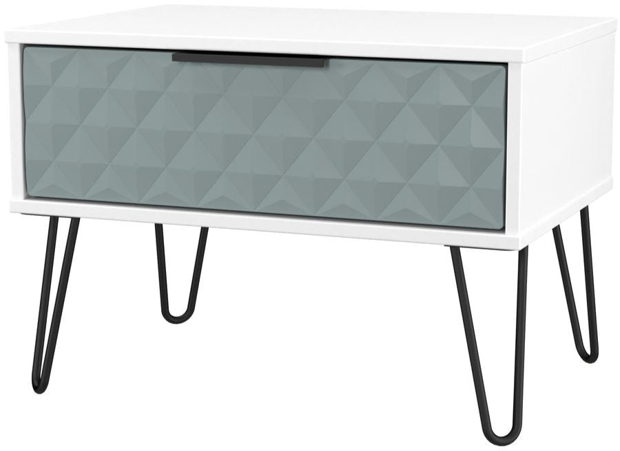 Harlequin 1 Drawer Midi Chest with Black Hairpin Legs
