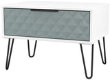 Harlequin 1 Drawer Midi Chest with Black Hairpin Legs