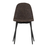 Pair of Athens Faux Leather Dining Chairs - Seconique