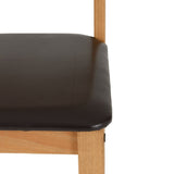 Pair of Corona Faux Leather Dining Chairs - Seconique