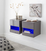 Pair of Galicia Wall Hanging Bedside Tables - GFW