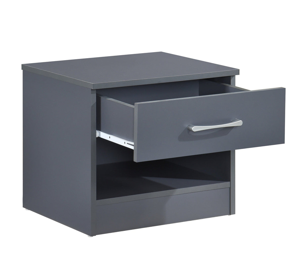 Pair of Highbury 1 Drawer Open Shelf Bedside Tables - Swish Furniture