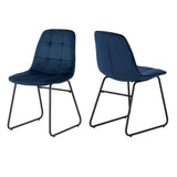 Pair of Lukas Velvet Dining Chairs - Seconique