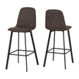 Pair of Quebec Faux Leather Stools - Seconique