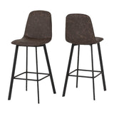 Pair of Quebec Faux Leather Stools - Seconique