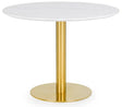Palermo Marble Effect Round Pedestal Dining Table - Julian Bowen