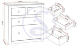 Panama 2+2 Drawer Chest - Seconique